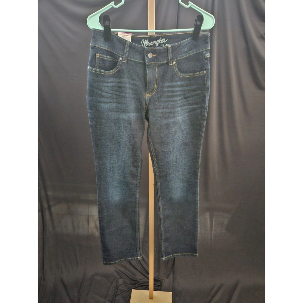 WRANGLER WOMEN'S DARK WASH STRAIGHT LEG JEANS SIZE 9X30 NWT